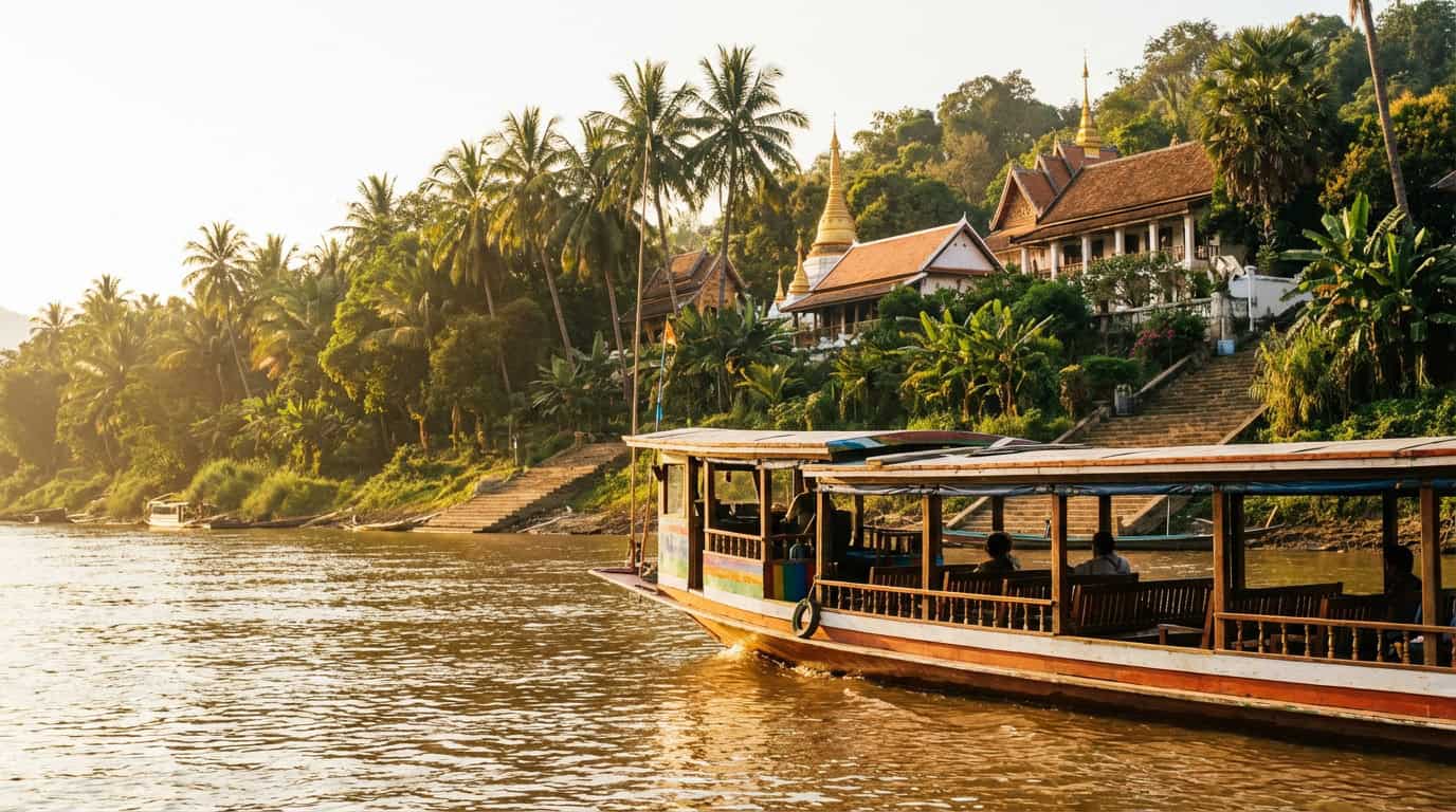 Riding The Mekong The Ultimate Laos Slow Boat Travel Guide Arriving In Luang Prabang By Traditional Slow Boat
