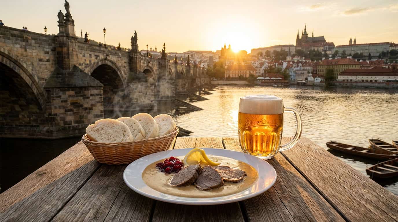 Authentic Czech Flavors And Riverside Relaxation