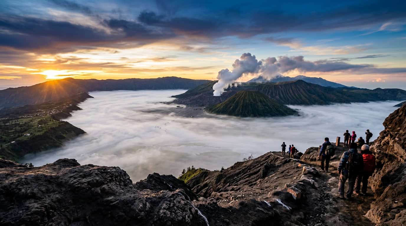 chasing the golden light atop mount bromo 1782226882628