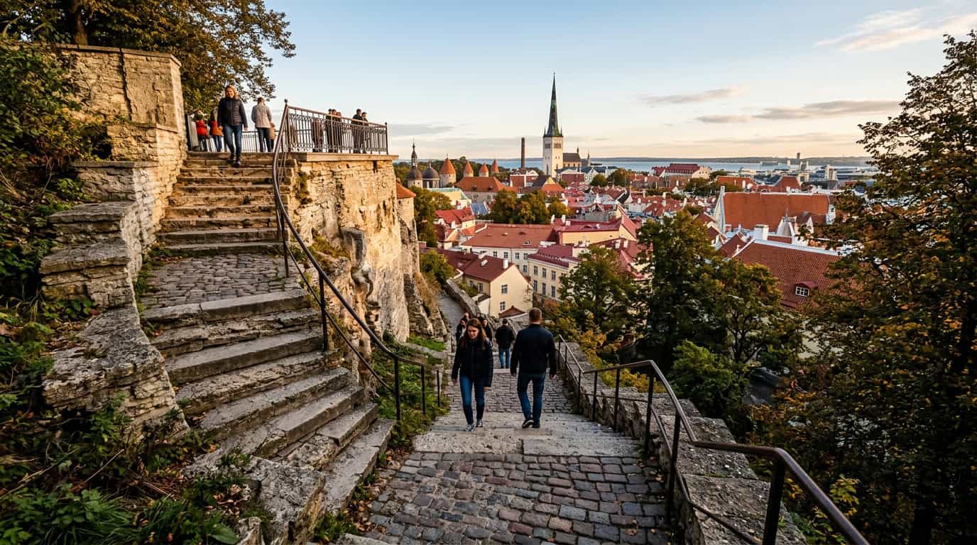 Climbing To The Toompea Hill Viewpoints