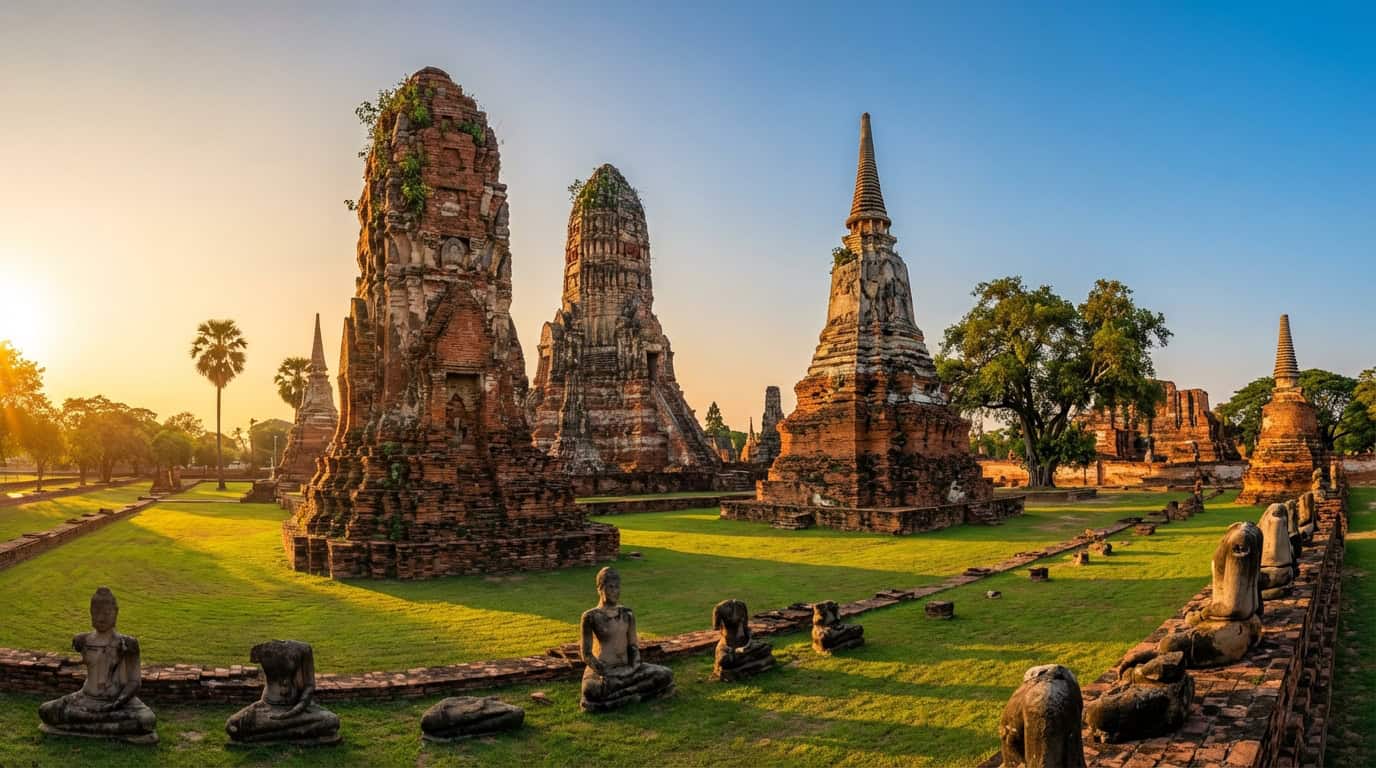 Ancient Ayutthaya Ruins and Erawan Waterfalls