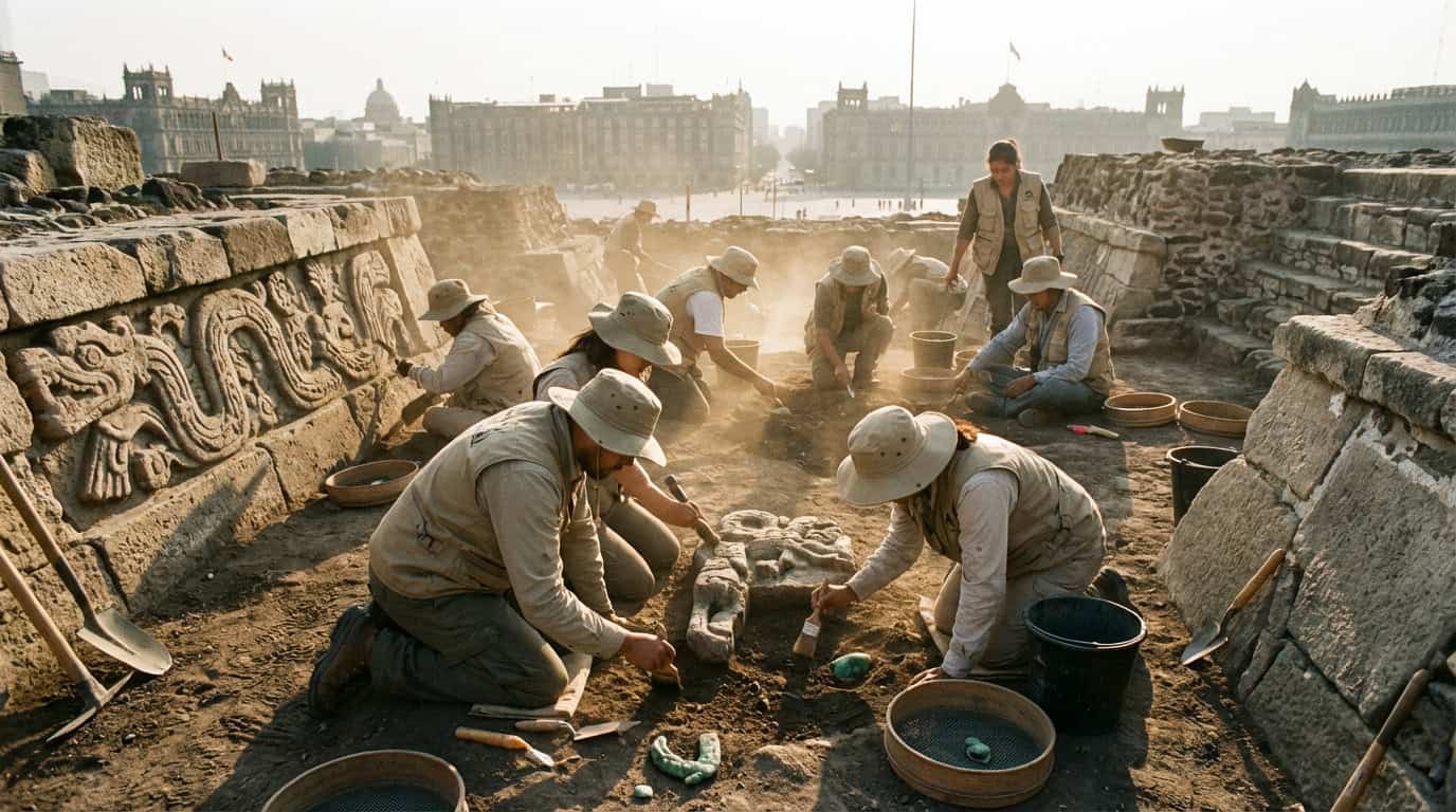 Excavating Templo Mayor