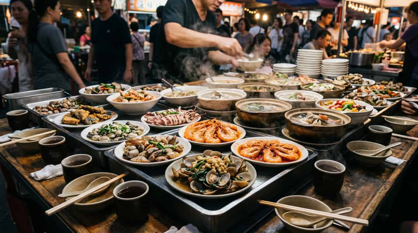Kaohsiung Seafood Tea And Night Markets
