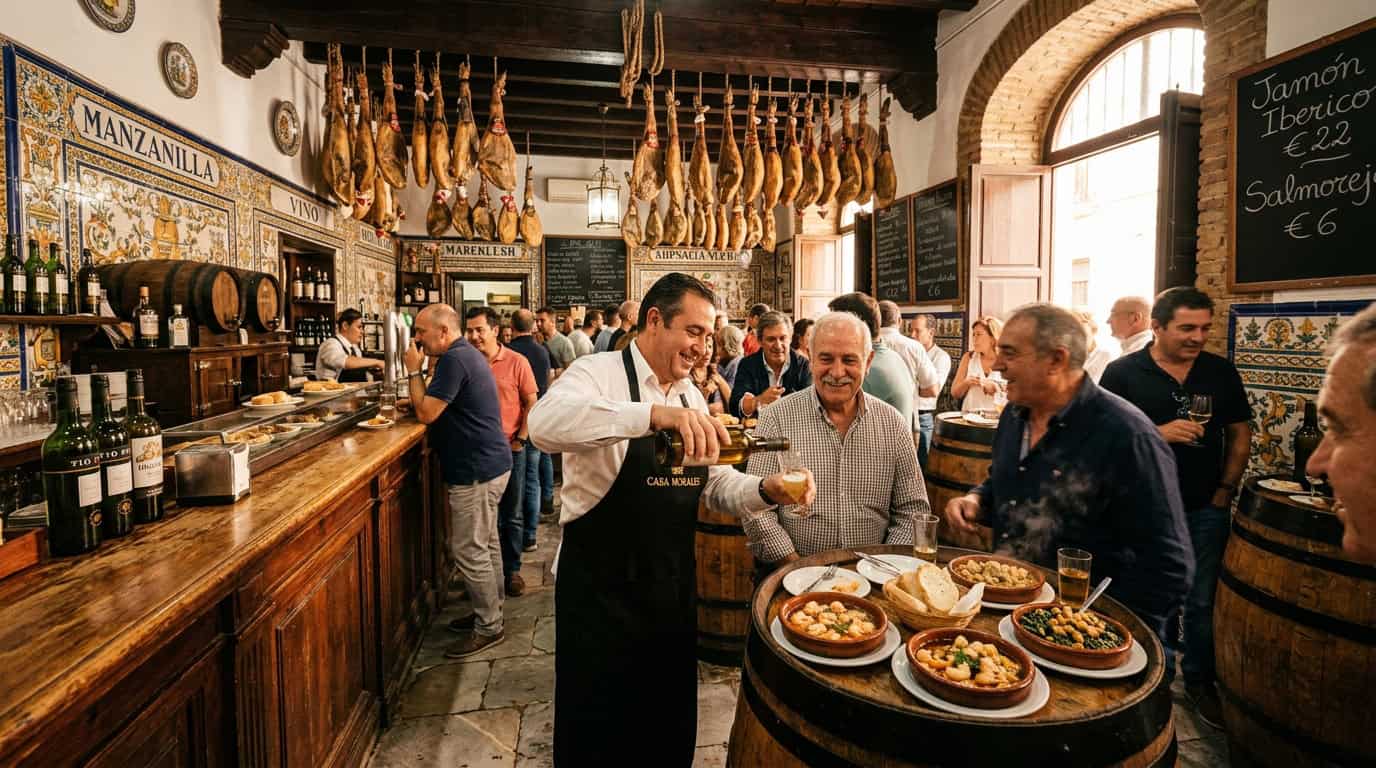 Navigating The Historic Taverns Of Barrio Santa Cruz