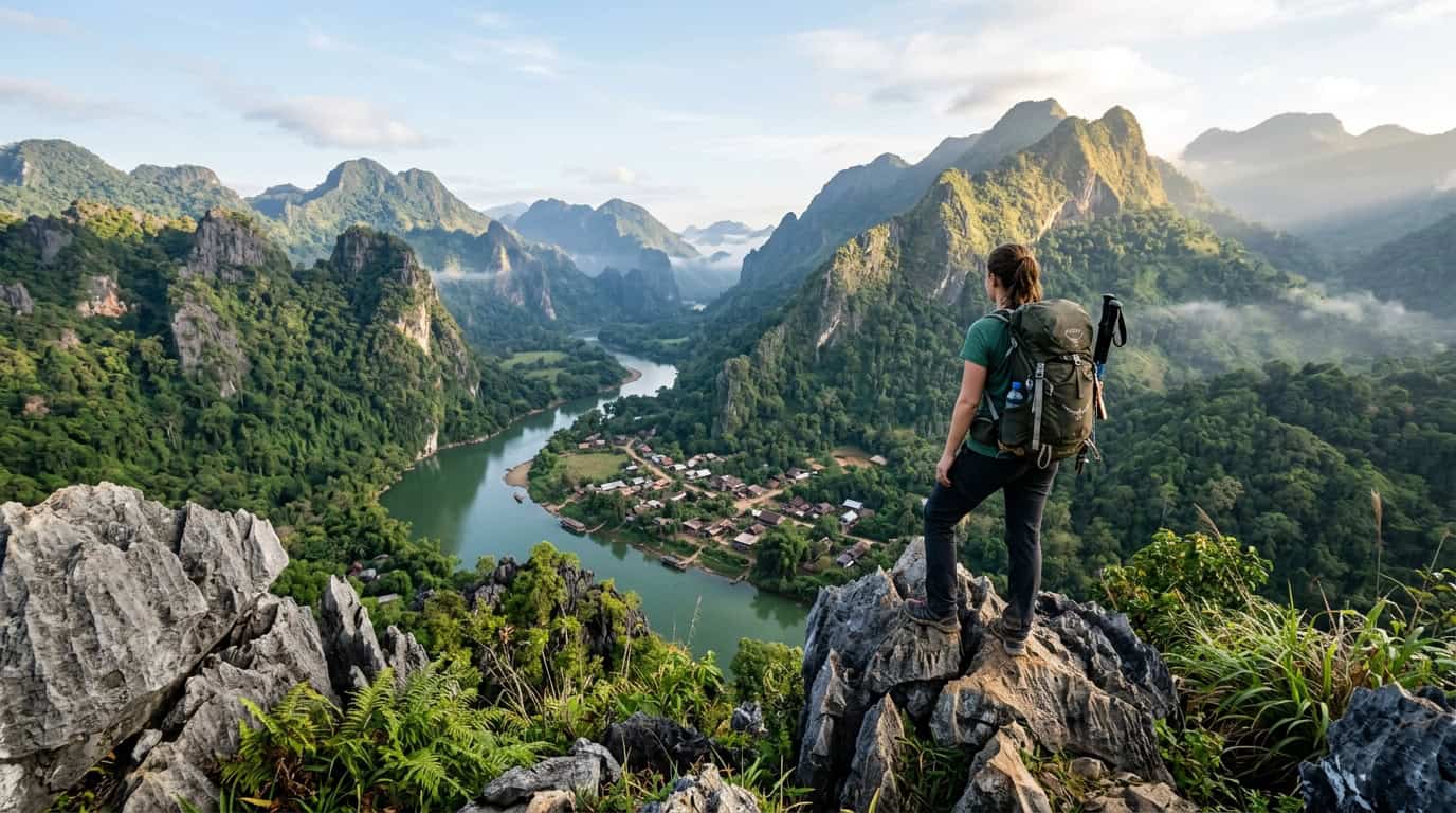 The Ultimate Laos Trekking Guide To Northern Highland Adventures Scaling Limestone Karsts In Nong Khiaw And Muang Ngoi