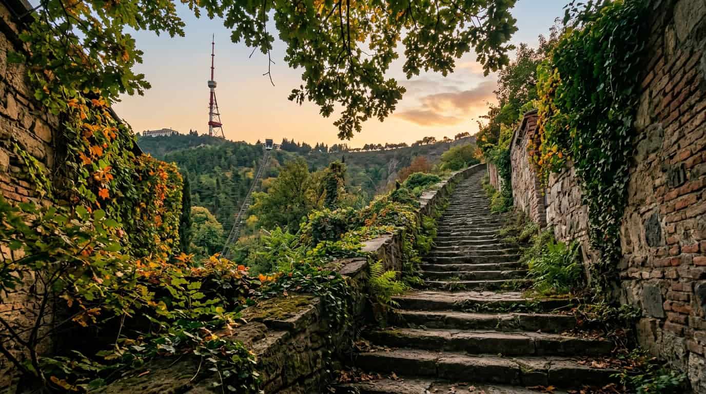 Beyond The Balconies Exploring The Secret Courtyards And Hidden Gems Of Tbilisi Scaling The Secret Mtatsminda Stairway From Kakabadze
