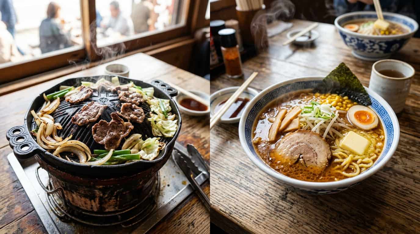 Sizzling Jingisukan And Iconic Sapporo Miso Ramen