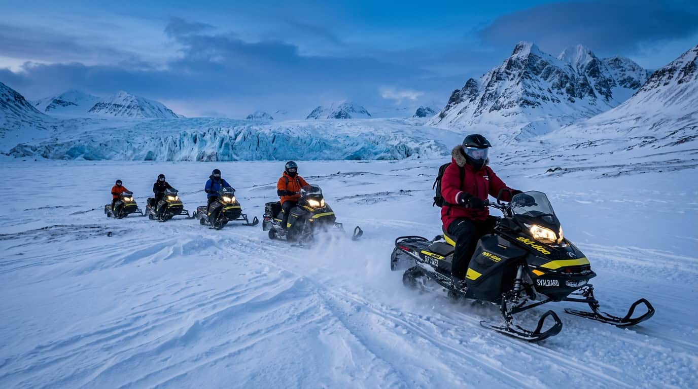 Snowmobile Expeditions Across The Tempelfjorden Tundra