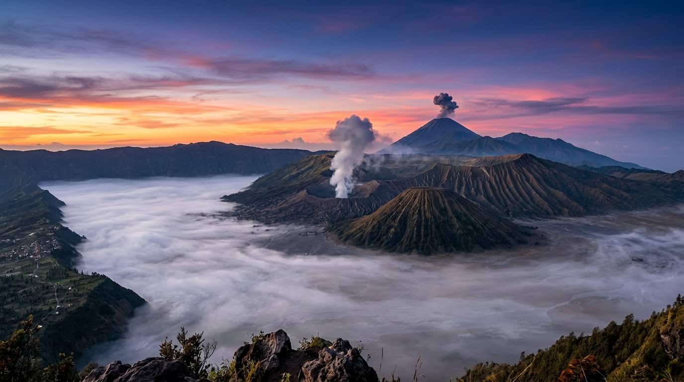 Chasing Gold Above The Clouds On A Mount Bromo Sunrise Tour Witnessing The Celestial Glow Over Tengger Caldera